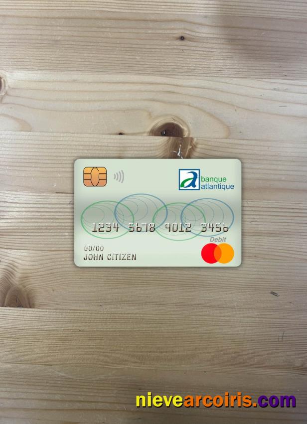 Cameroon Atlantic bank master debit card photolook